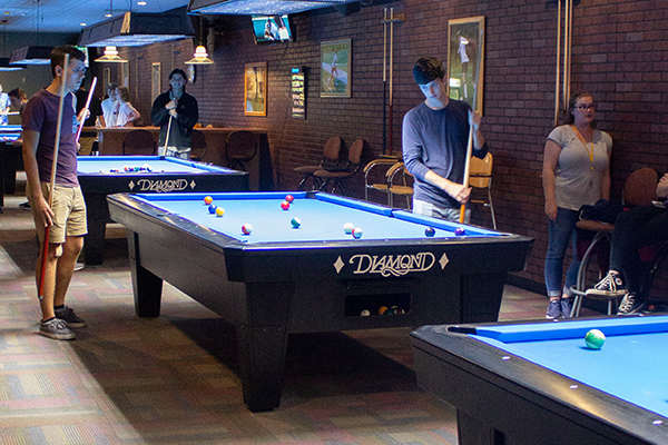 Students in Hawksbill Game Room